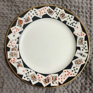 Vintage 1980 Tiffany & co small playin card plate ( salad plate )
